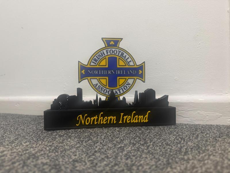 northern ireland with skyline of Ireland