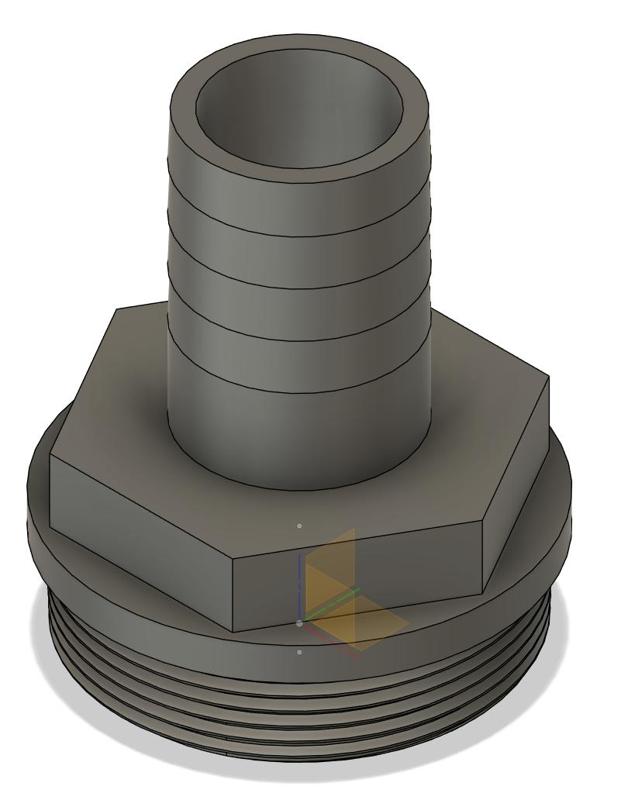 Hose fitting for Ø32mm hose and NPT 2" for Jula 015277 sump pump