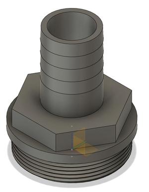 Hose fitting for Ø32mm hose and NPT 2" for Jula 015277 sump pump