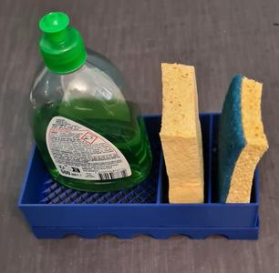 Sponge and dishwashing liquid holder