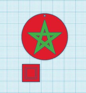 Morocco Flag Keychain