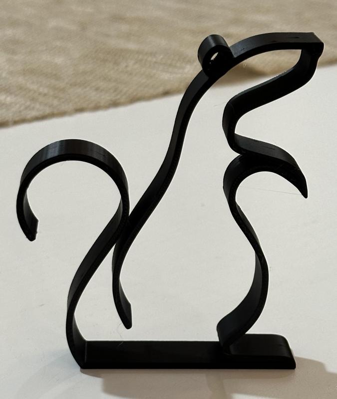 My Little Rat, a Line Art Sculpture