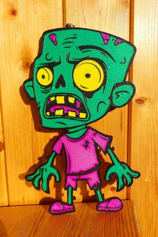 Halloween cartoon Zombie window decoration