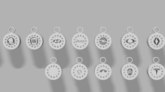 Rotating Car bearing keychains