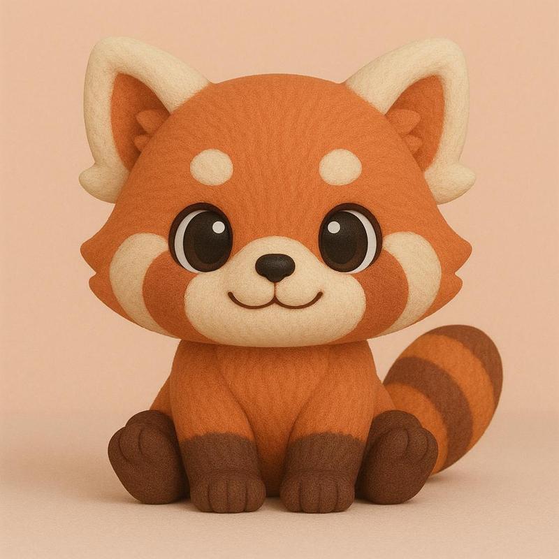Cute Red Panda Figurine – 3D Printable Model