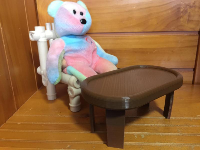 Table, Living Room, Oval