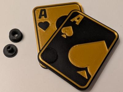 Double Aces Fidget Toy with magnets and snap fit