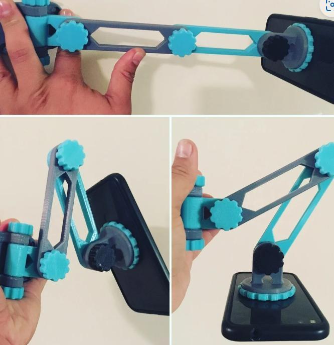 Articulated phone holder (Soporte de brazo articulado más fuerte)