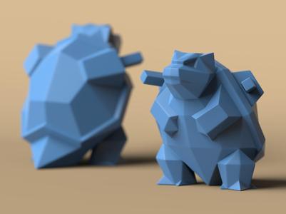 Low-poly Blastoise