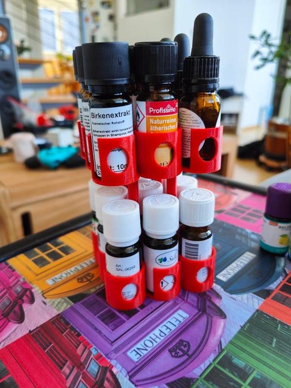 Stackable support 10ml Bottles