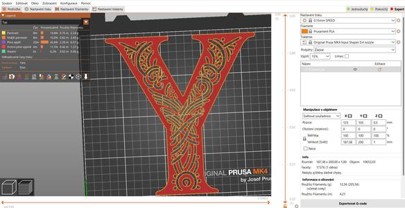 Stencil: letter Y (version 3)