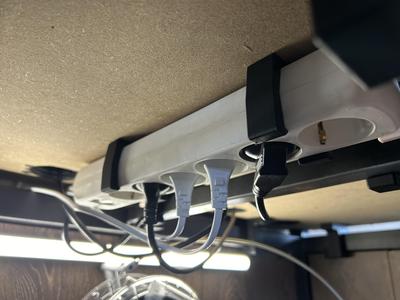 Power strip mounting bracket.
