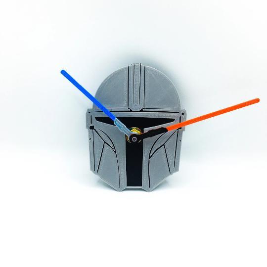 Star Wars Inspired The Mandalorian Wall Clock - Mandalorian Edition - 3D Printed