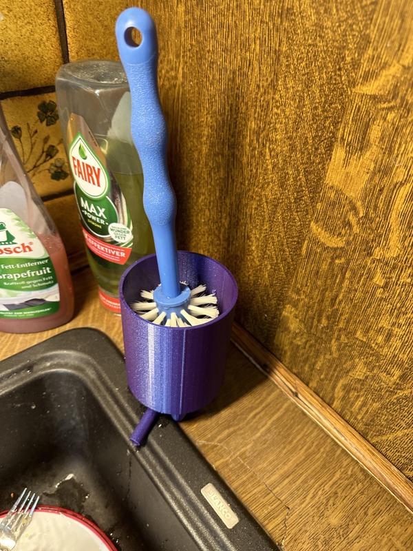 Spülbürstenhalter mit Ablauf