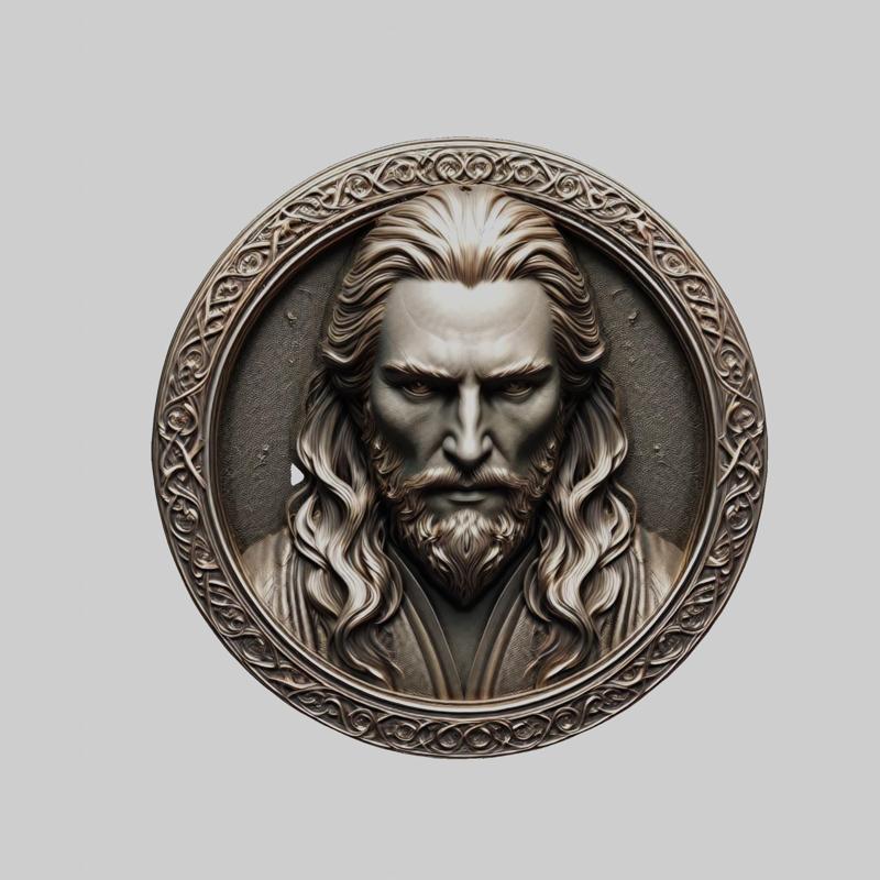 Elrond Lord of Rings Medallion for CNC Router Laser & 3D Printer