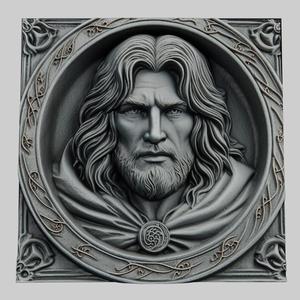 Lord of Rings Faramir 3d printer relief medallion stone tablet obj stl