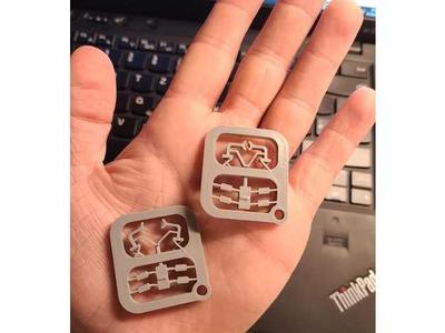 Keychain / fully working compliant Robot Gripper (bistable)