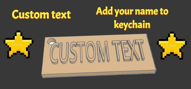 Custom text keychain