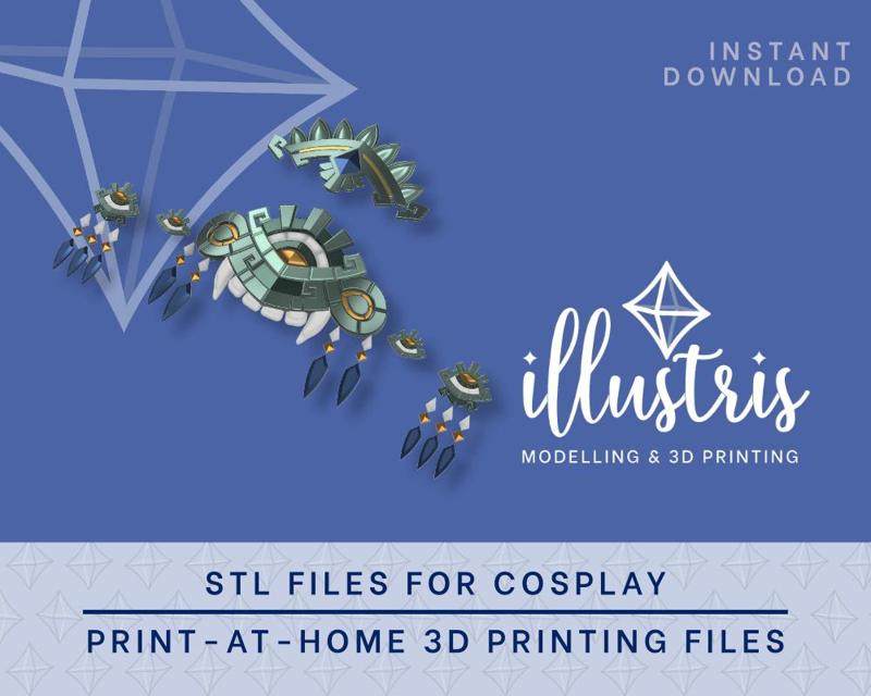 Frostbite Set Headdress [No Horns] Resin STL FILES