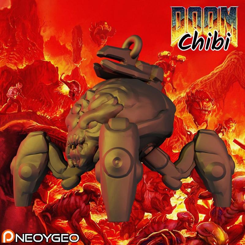 ARACHNOTRON - DOOM CHIBI KEYCHAIN