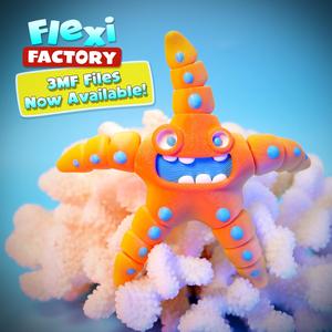 CUTE FLEXI PRINT-IN-PLACE Starfish Prusa and Bambu painted 3mf files now added!