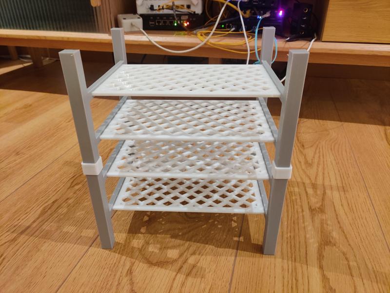 Home network device rack