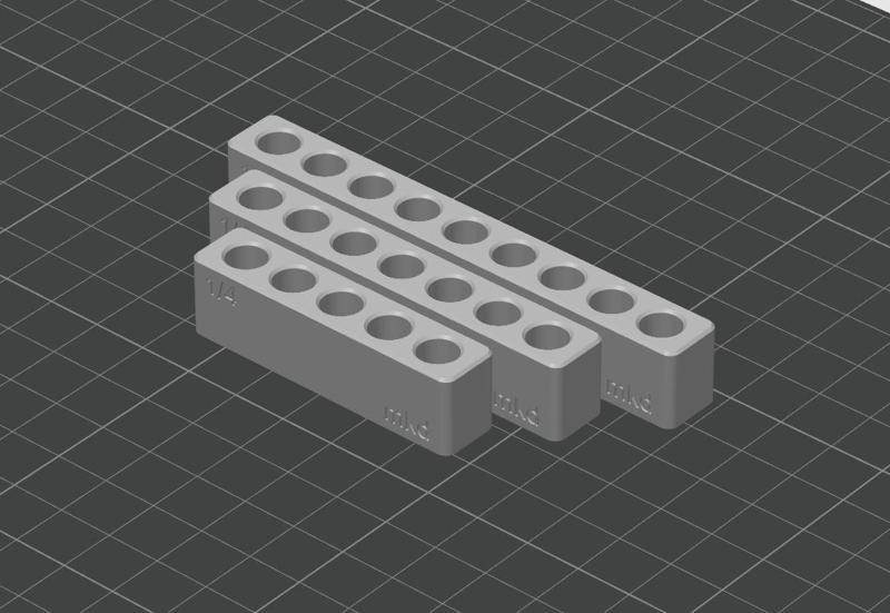 Simple 1/4 in (6.35 mm) Hex Driver Bit Clip/Holder