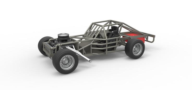 Diecast Outlaw Figure 8 Modified stock car Base Scale 1:25