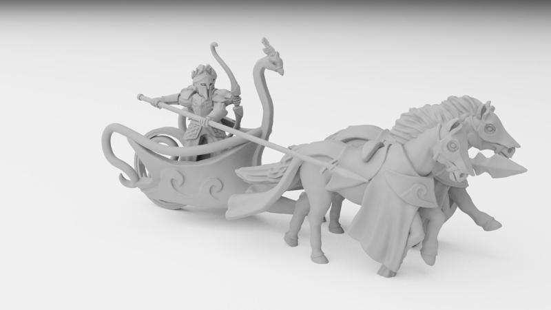 Elven Chariot Miniature