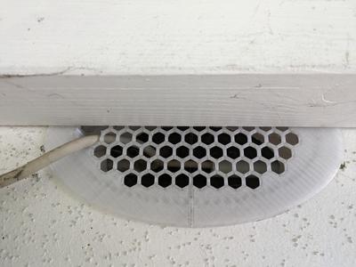 Elliptical ventilation cover