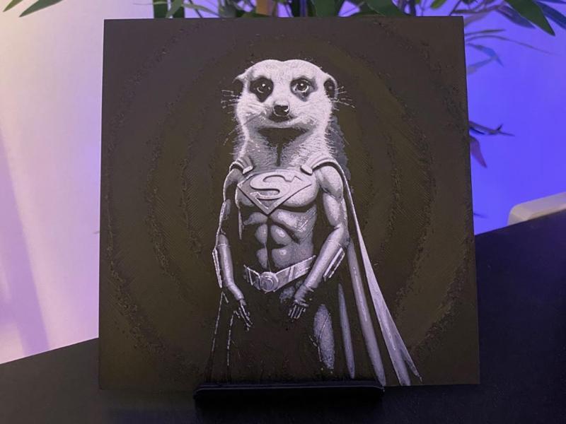 Superhero Meerkat Hueforge