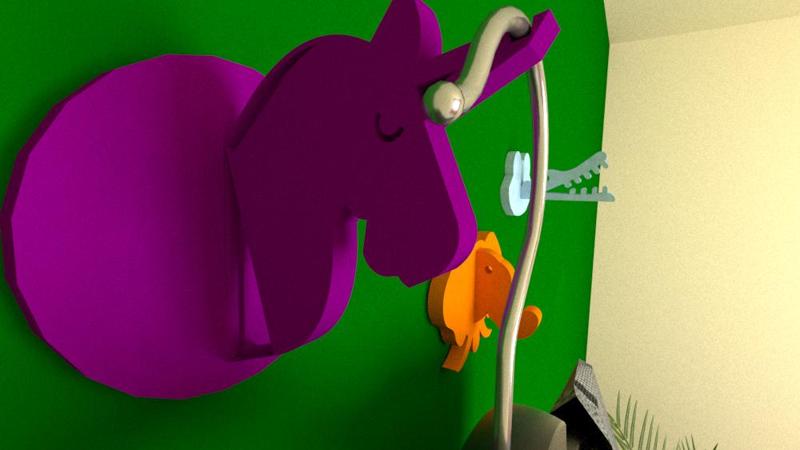 Unicorn coat hook