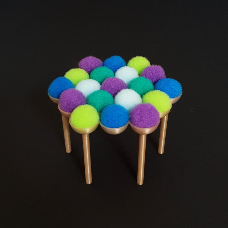 PomPom Chair - 3D Printed Doll Furniture