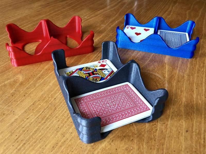 Wavy Card Tray - Dual Deck Playing Card Holder