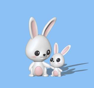Mother Day - Bunny Mom and Son