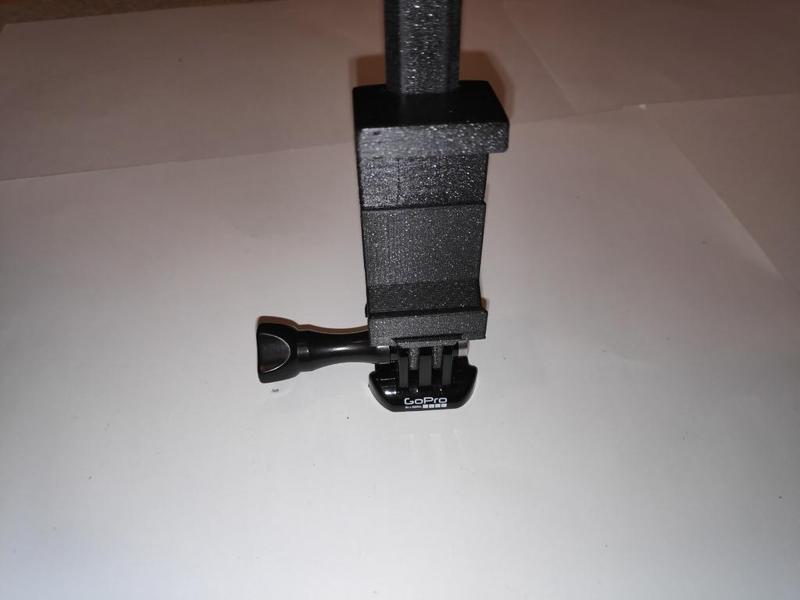 Phone adjustable clamp with custom Gopro adapter