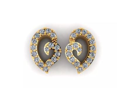 AI0001418E pair of diamond earrings gold