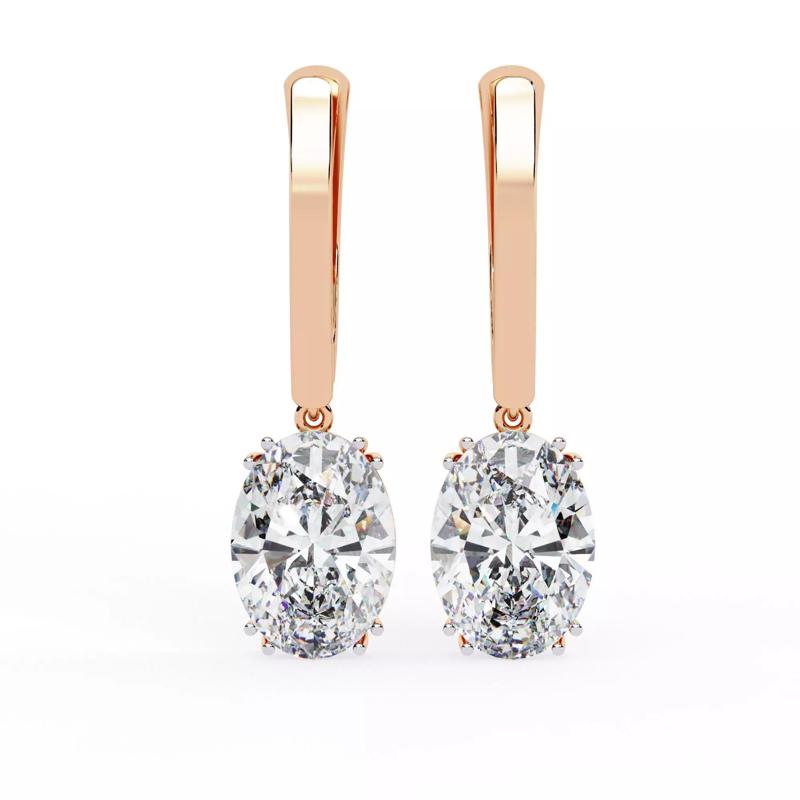 Diamond Huggies Earrings 360 animation renders 3dm stl details