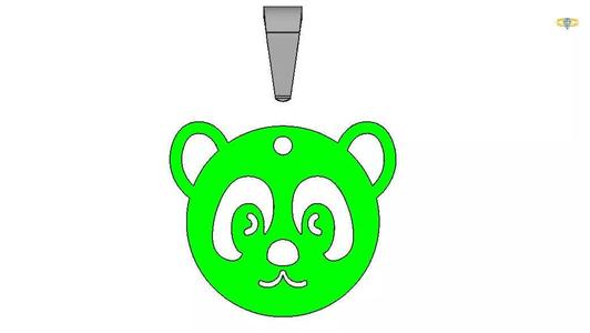 Bear Face Pendant 3D print model
