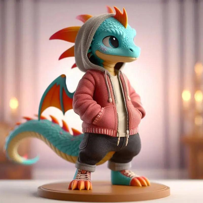 Urban vibes / urban baby dragon 03 / art toy / magic makes