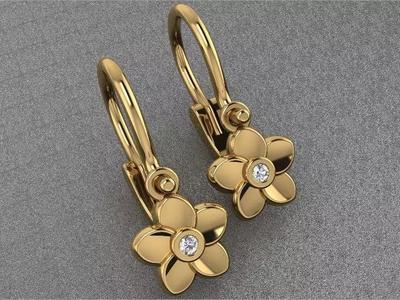 Flower earring