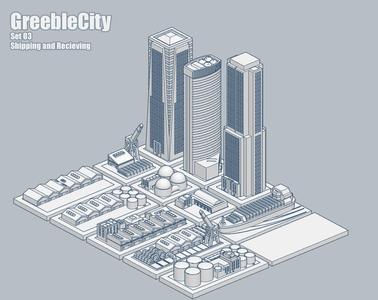 GreebleCity Set 03: Shipping and Receiving