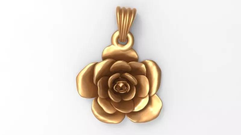 Beautiful Blooming Rose Flower Pendant Necklace charm Jewelry