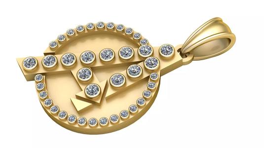 Avengers-Inspired Diamond Pendant