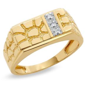 Gents Diamond  Nugget Ring 24