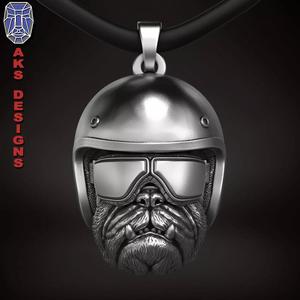 animal Pendant jewelry Bulldog biker version 2