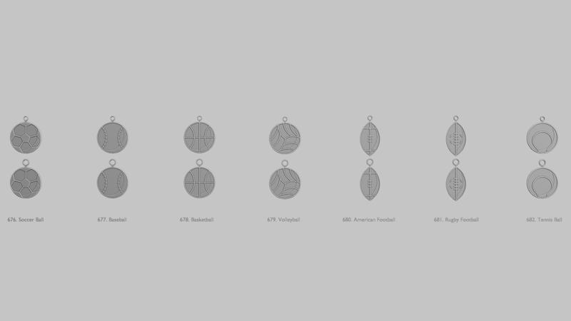 🏀 Game Balls Pendants Pack – 3D Printable Sports Charm Set