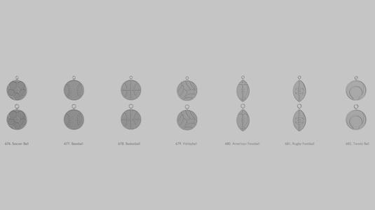 🏀 Game Balls Pendants Pack – 3D Printable Sports Charm Set