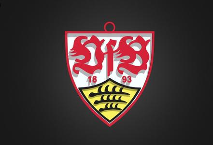 Schlüsselring Keyring Keyring Key ring Stuttgart 3D