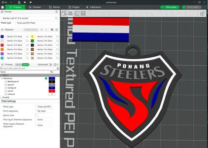 K League 1 pohang keychain shield printable and renderable